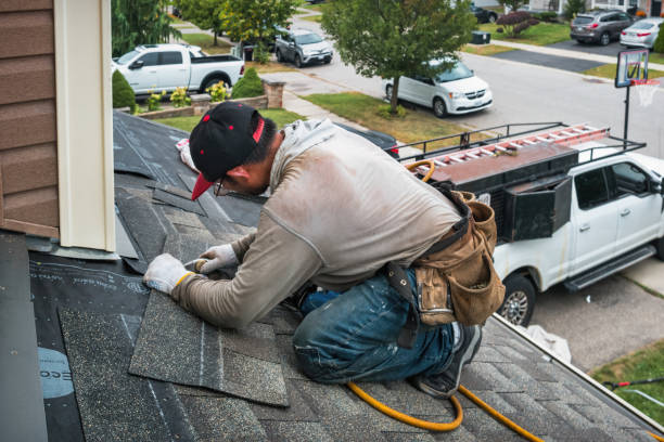 Professional Flat Roof Repair technician working in Stamford, TX